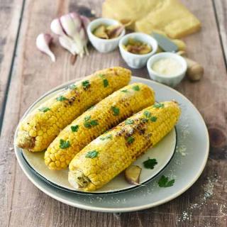 Maïs grillé à l'ail et au parmesan