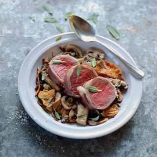 Roulé de boeuf au lard et champignons
