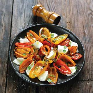 Salade de poivrons et mozzarella
