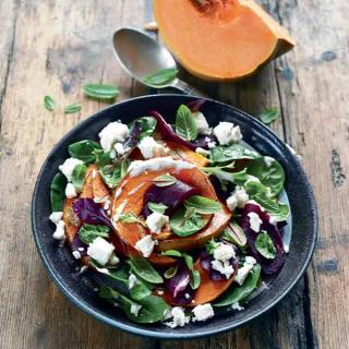 Salade de potiron, betterave et feta