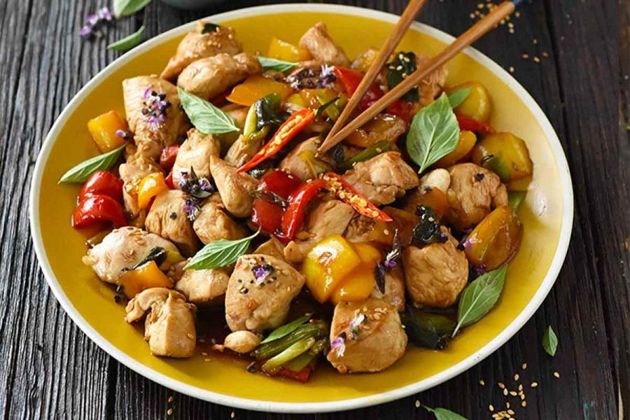 Poulet sauté à la thaïlandaise