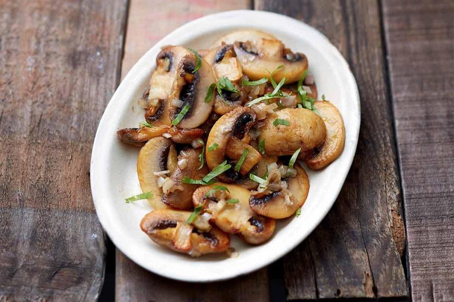 Champignons à la coriandre