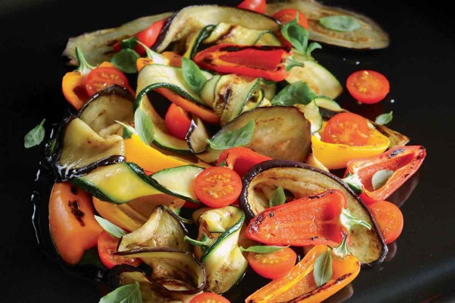 Salade tiède de légumes grillés