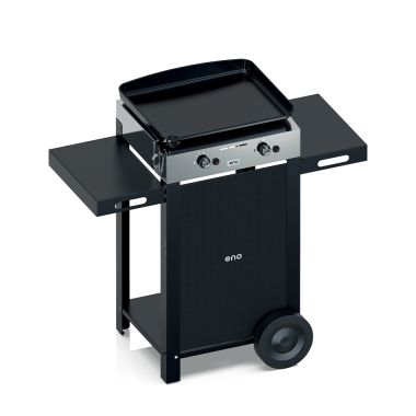 Combo INITIAL 50 Gas griddle on cart-Stainless