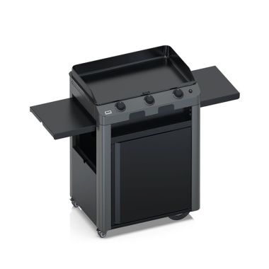 Combo FUSION 75 Plancha gaz sur chariot-Gris cargo