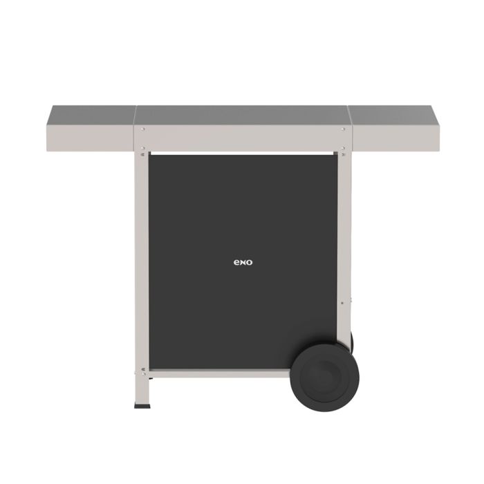 Eno Oscar Inox Chariot En Inox 2 Tablettes 2 Rideaux