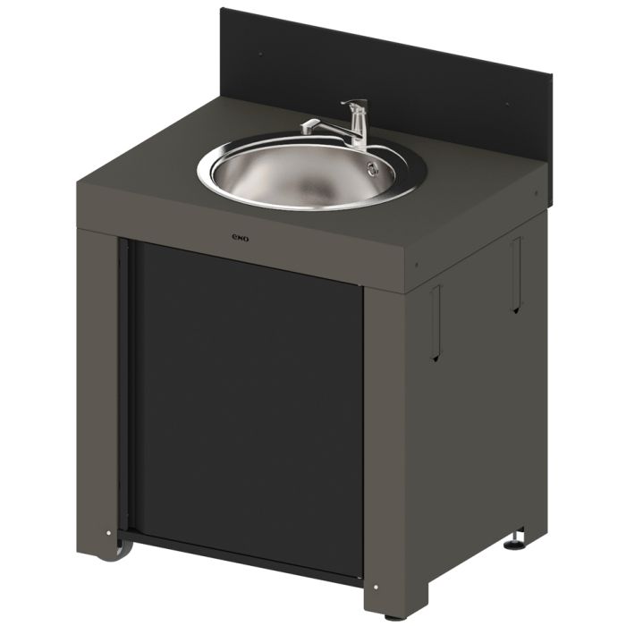 Eno Modulo Evier Gris Module De Cuisine Avec Evier Gris Taupe Porte Noire Credence