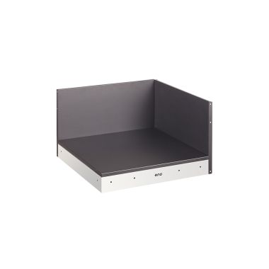 PLATEAU D'ANGLE Noir et inox