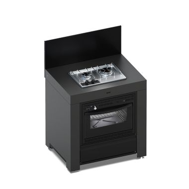 Module Combiné Gris Cargo 80 Table Cuisson et Four