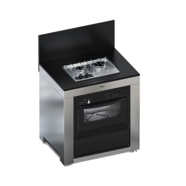 Module Combiné Noir et Inox 80 Table Cuisson et Four