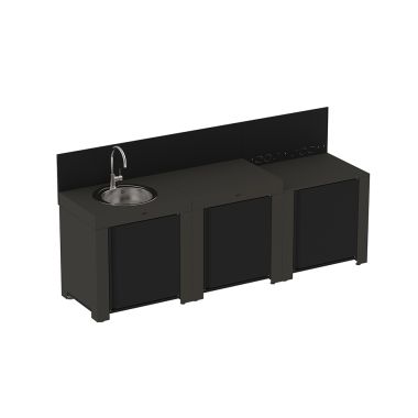 Cuisine CLASSIC 3 modules-Gris cargo