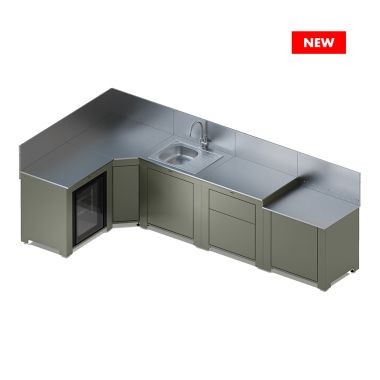 Cuisine COMFORT 5 modules avec angle-Sauge