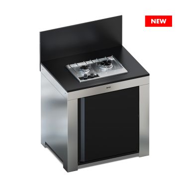 MODULO - Table MASTER Encastrée 80 Noir et Inox