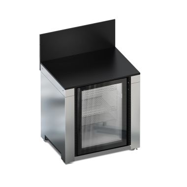 MODULO - Module 80 cm Noir et Inox pour Frigo 115L