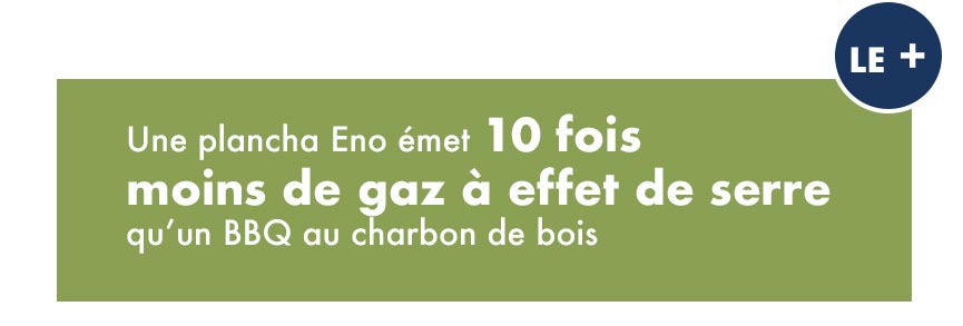 10 FOIS MOINS DE GAZ A EFFET DE SERRE, PLANCHA ENO