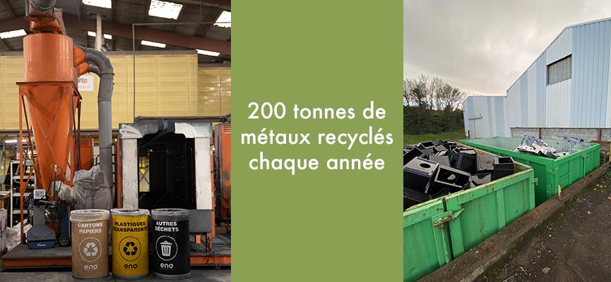 200 tonnes de matériaux recyclés par an